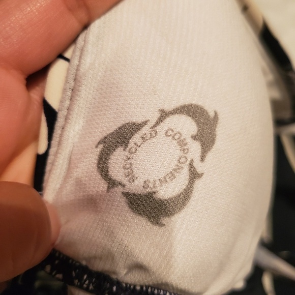 Ecoswim 2 piece navy tropical floral bathing suit sz 10 - Picture 3 of 3